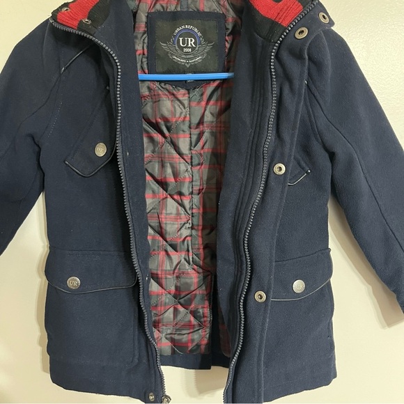 Boys Urban Republic 2008 Wool Blend Peacoat Zip & Snap Closure Size 5/6 Navy - Picture 9 of 10